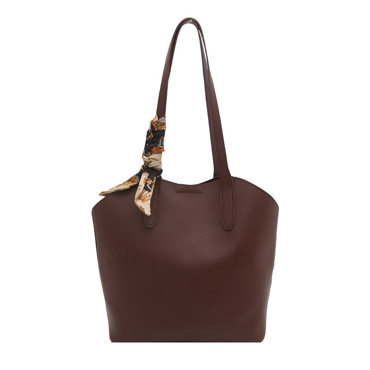 WoChic Designer Tote Bag with Stylish Scarf Bowlift