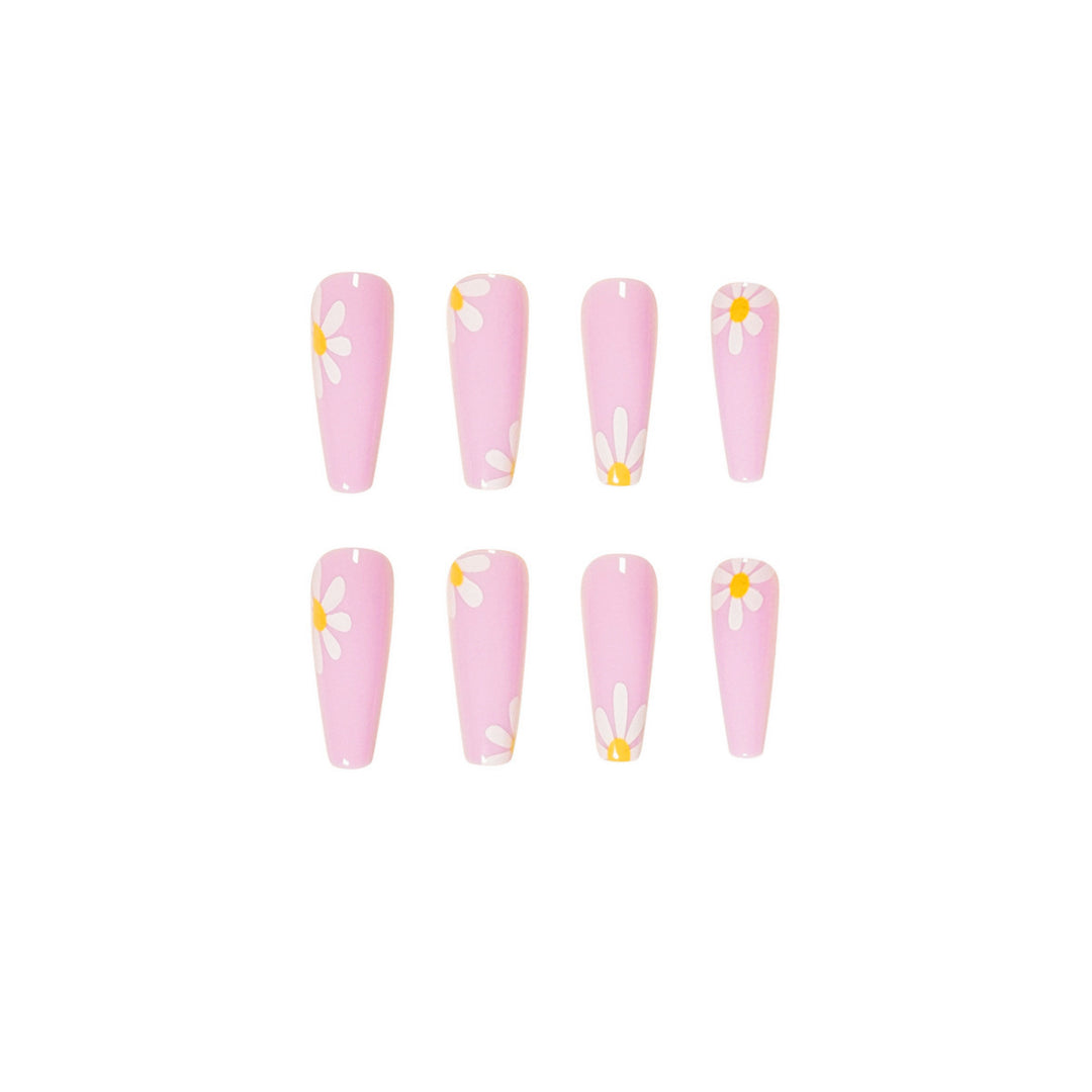 Artistic acrylic nails with flower decoration Bowlift