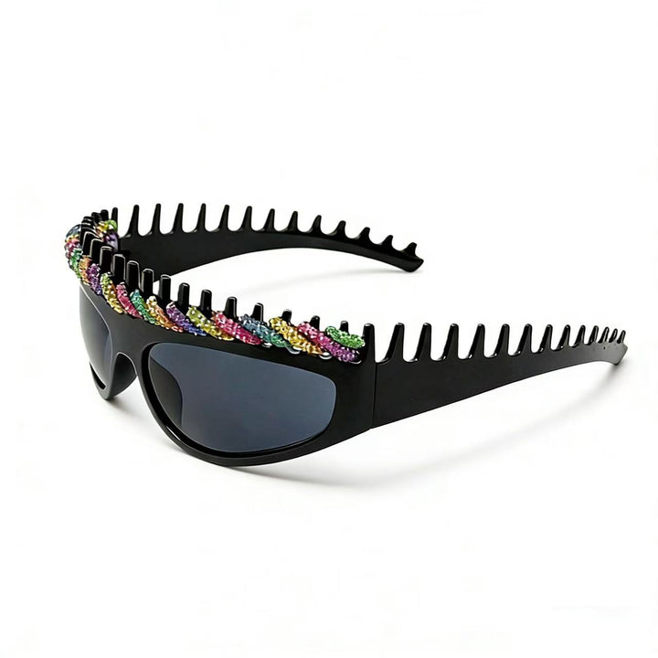Ladies sporty sunglasses with intricate design and sparkling accents Bowlift
