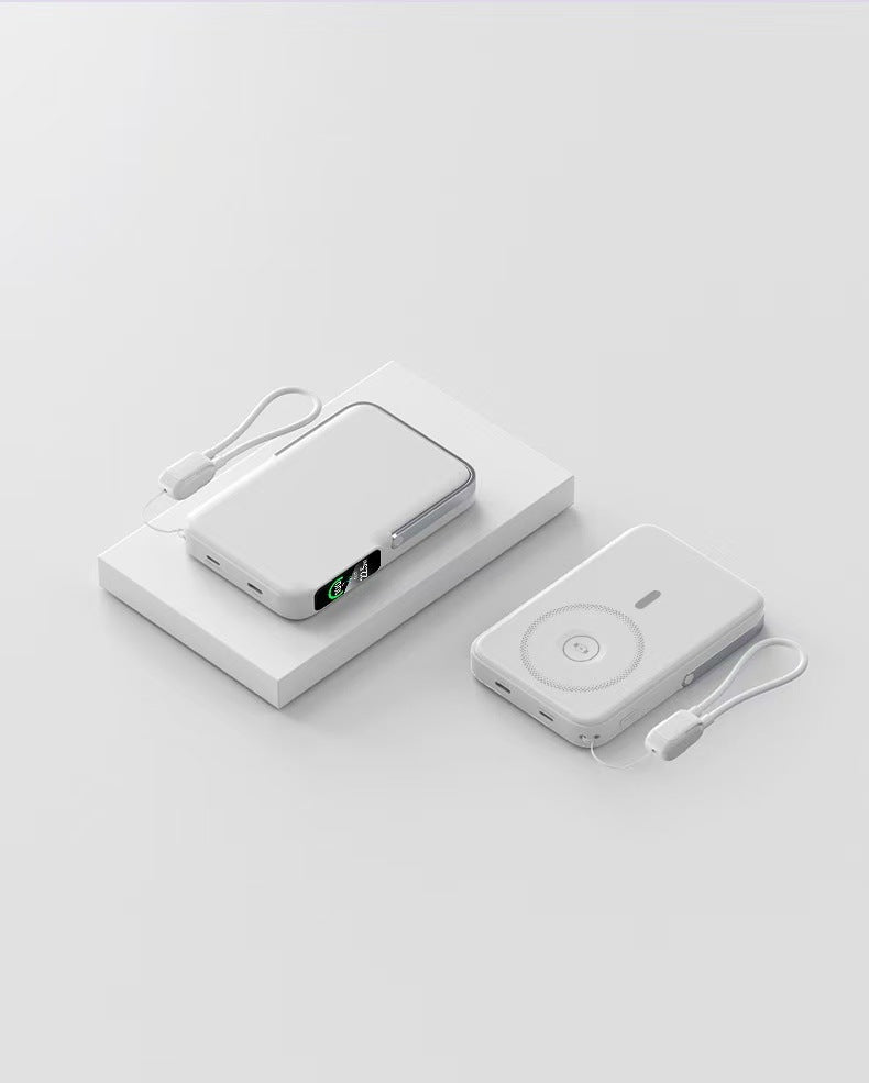 Powerbank with Integrated Wireless Charging Function and LCD Display Bowlift