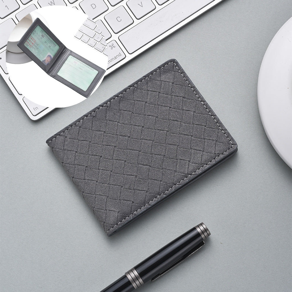 Stylish Woven Leather Cardholder Bowlift