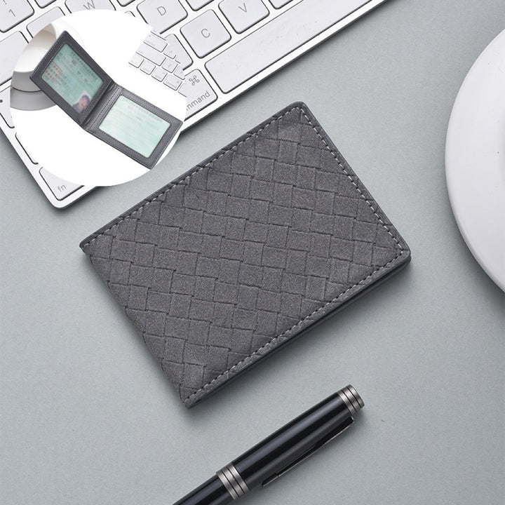 Stylish Woven Leather Cardholder Bowlift