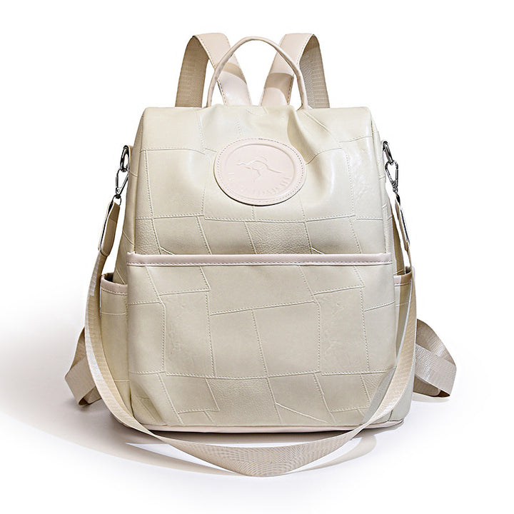 Premium Leather Multi-Compartment Backpack
