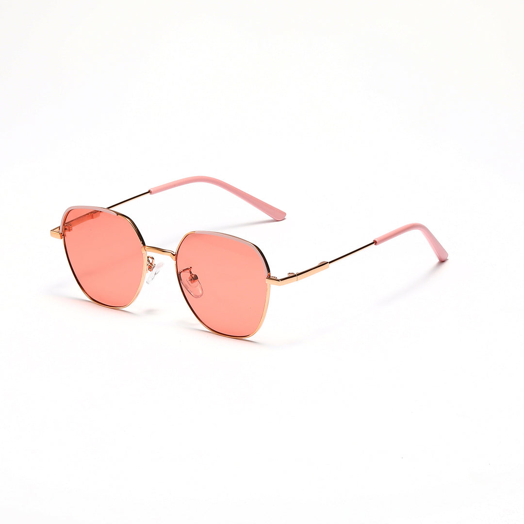 Women’s fashionable sunglasses with slim metal frame and blue lenses Bowlift