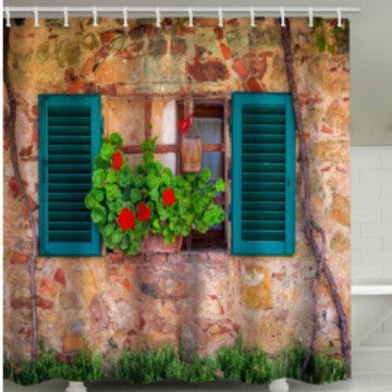 Floral Lane-Inspired Shower Curtain Bowlift