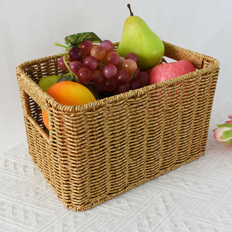Handcrafted Natural Wicker Storage Basket Bowlift