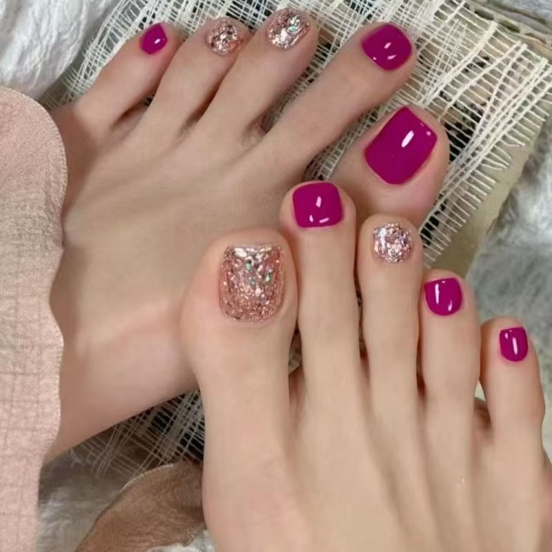 Glamorous Foot Art Nails Bowlift