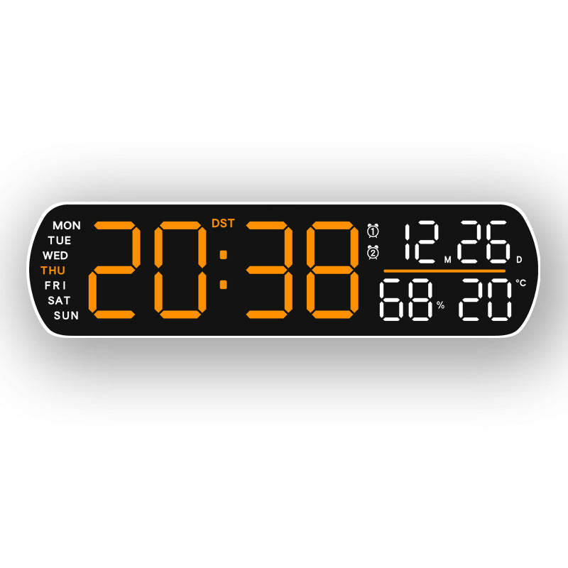 Digital Wall Clock with Multifunctional Display Bowlift