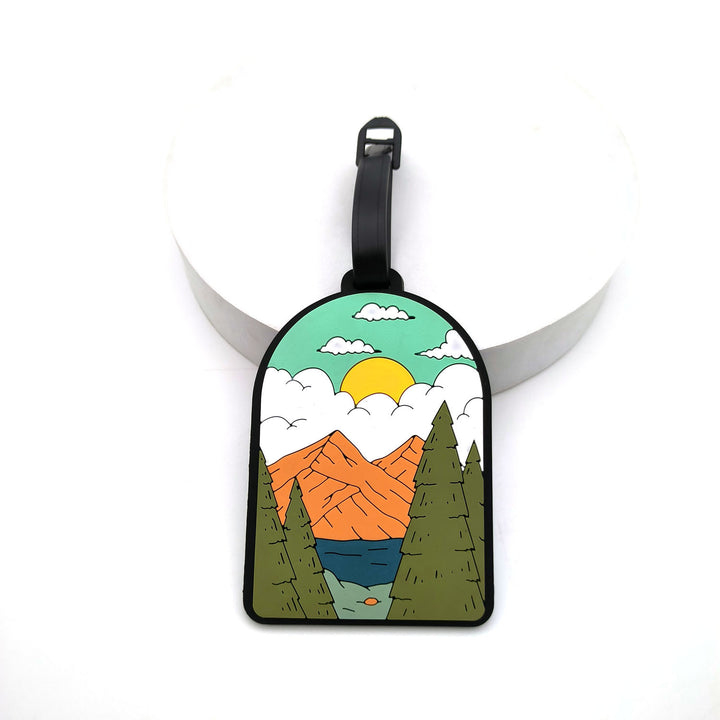 illustrated scenic silicone luggage tag Bowlift