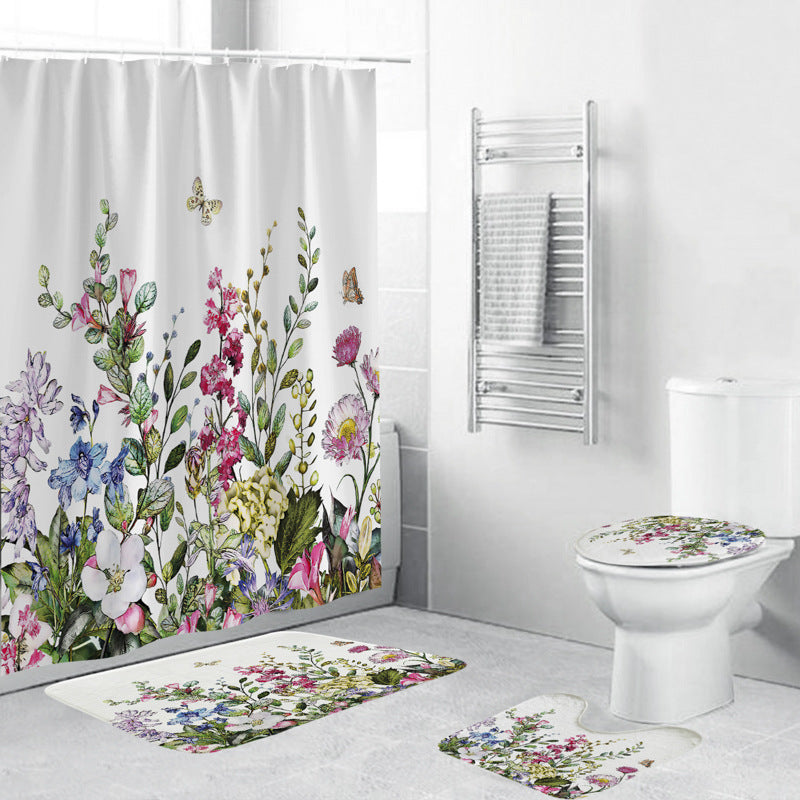Leafy Botanical Themed Bathroom Ensemble Bowlift