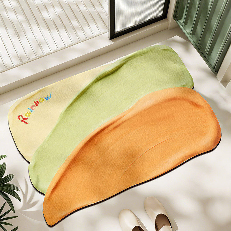 Playful Rainbow-Themed Bath Mat Bowlift