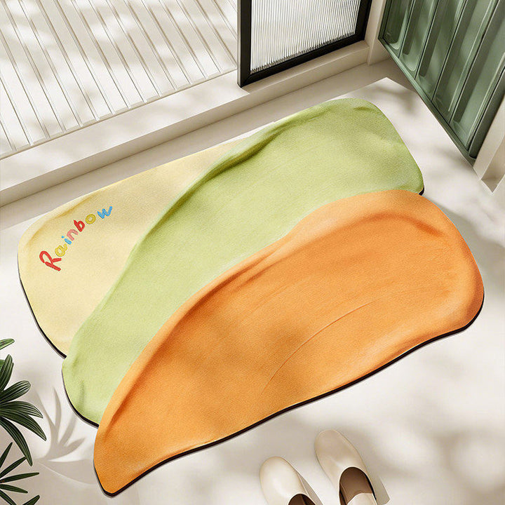Playful Rainbow-Themed Bath Mat Bowlift