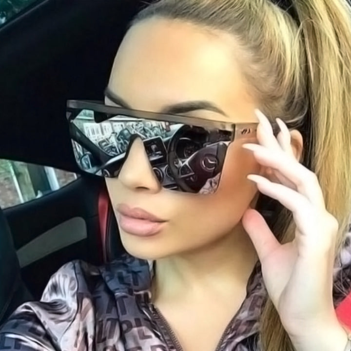 Women's trendy visual sunglasses with wide frame Bowlift