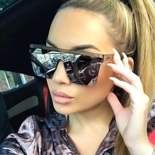 Women's trendy visual sunglasses with wide frame Bowlift