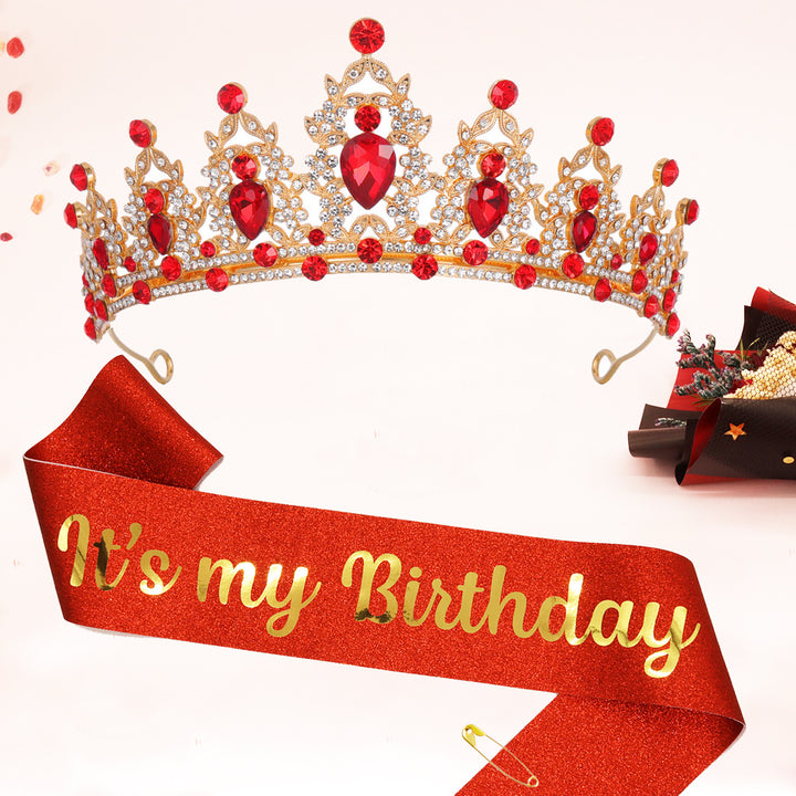 Ladies Festive Birthday Band with Glitter Design Bowlift