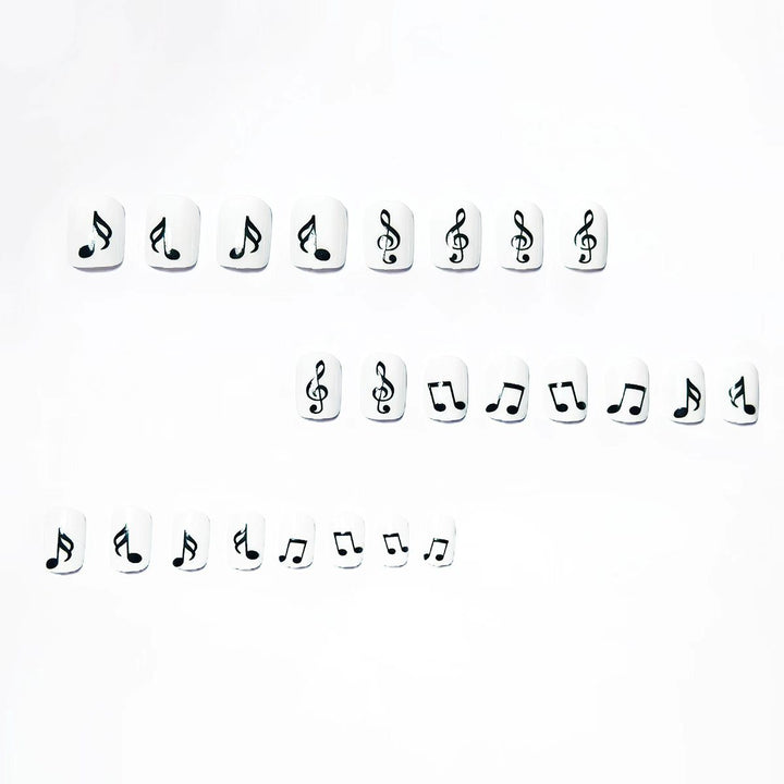 Artificial nails with music motif Bowlift