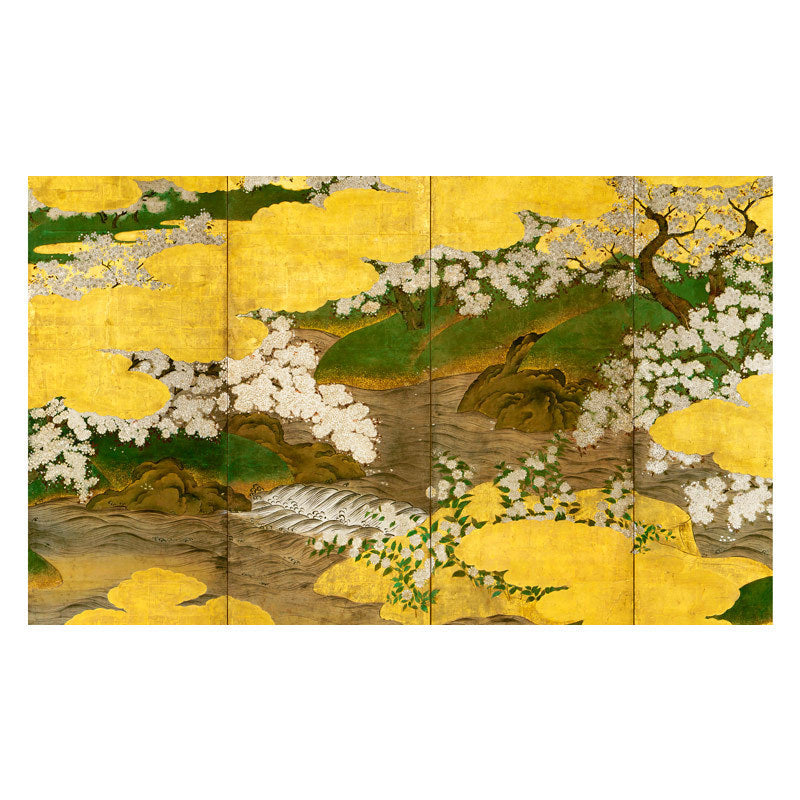 Traditional Japanese Folding Screen Art