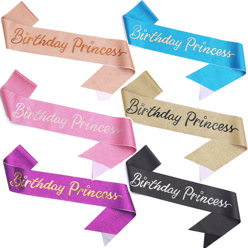Women's Glittering Birthday Sash Bowlift