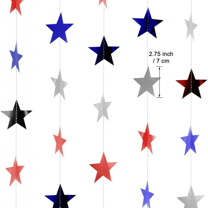 Unisex nan hanging star garlands made of metallic paper for party decoration and photo background Bowlift