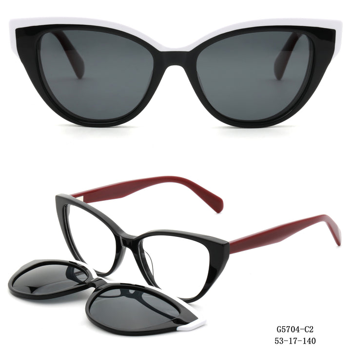 Women's Cat-Eye Sunglasses with Removable Lenses Bowlift