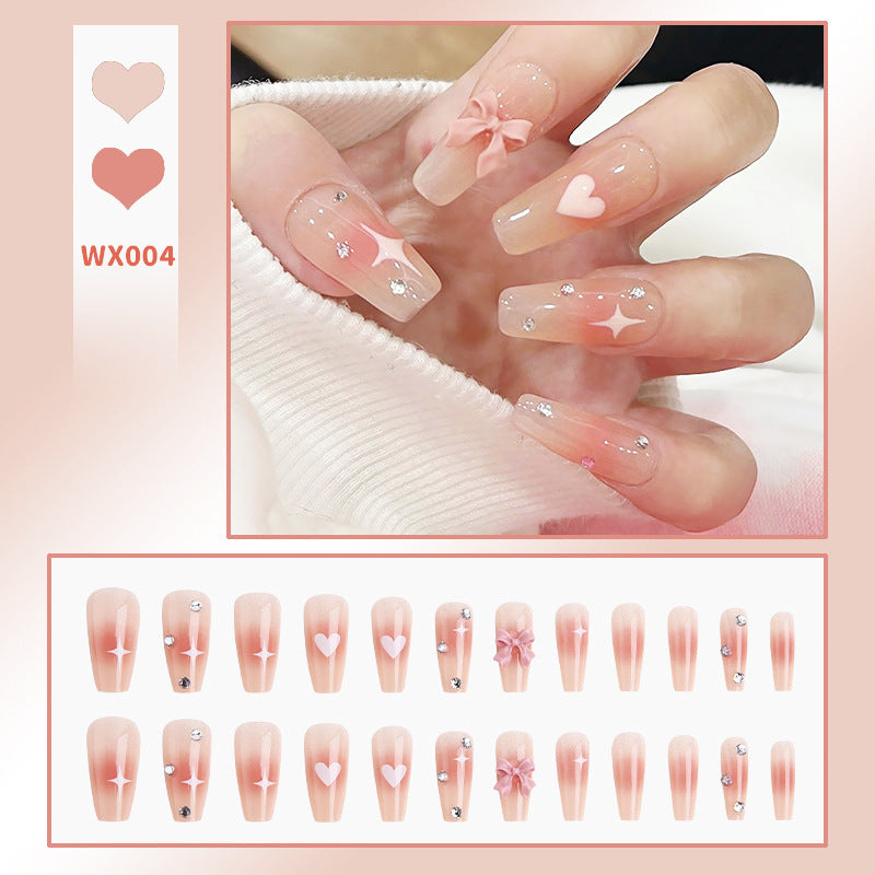 Elegant Nail Art with Glitter and Rhinestones Bowlift