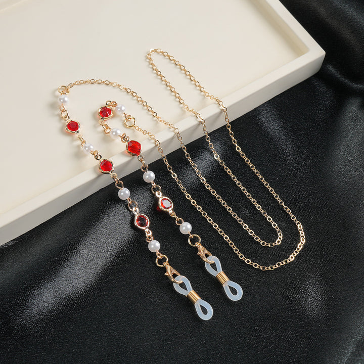 Elegant Gemstone Eyewear Chain Bowlift