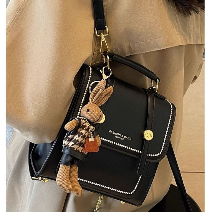 Vintage-Inspired Structured Crossbody Bag Bowlift