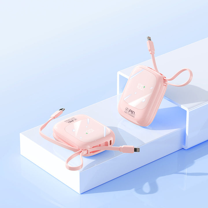 Portable power bank with intelligent charging display and innovative fast charging Bowlift