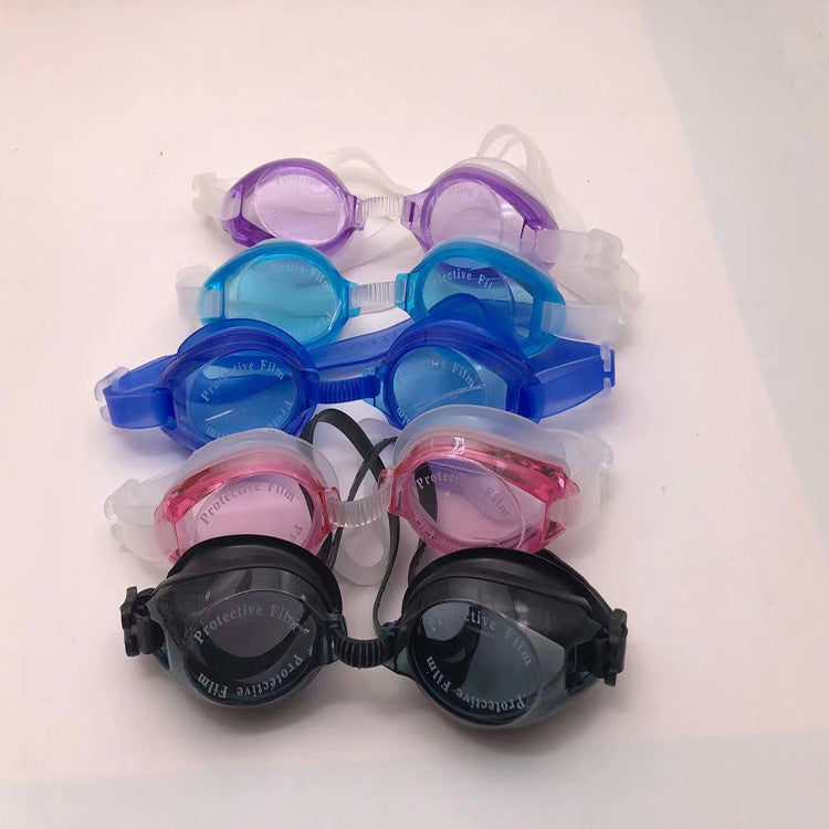 Sport swimming goggles with high-performance anti-fog coating and flexible silicone strap Bowlift