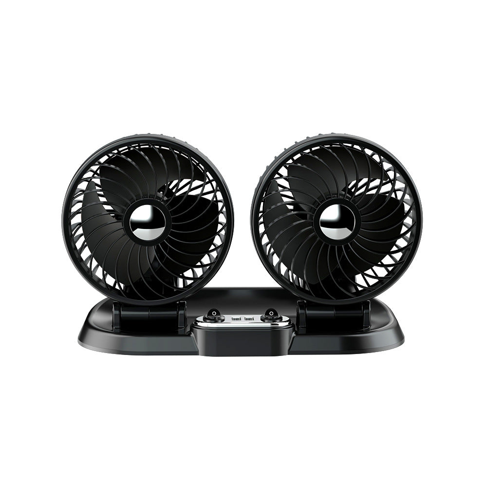 Dual-Head Portable Car Ventilation Fan Bowlift