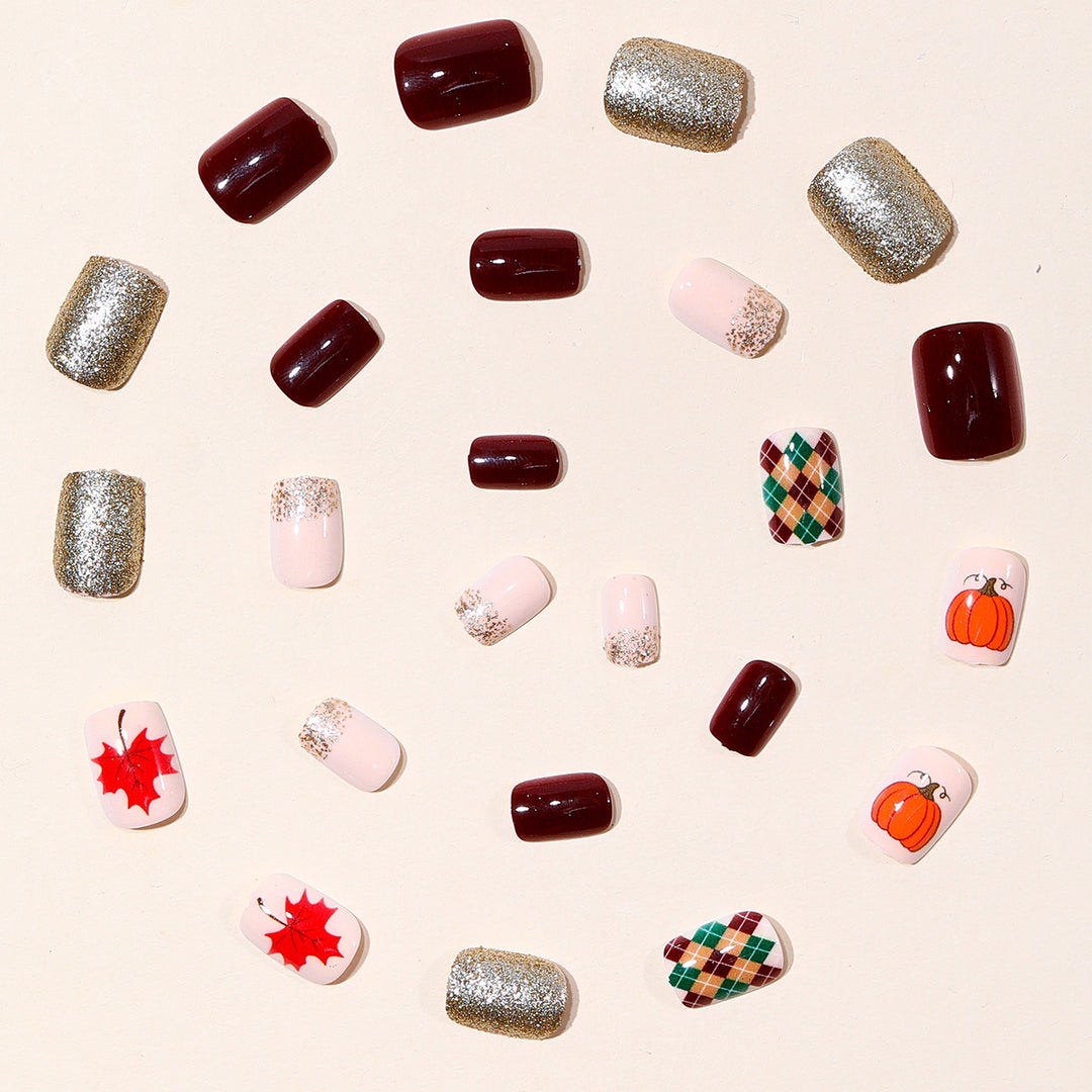 Seasonal Autumn-Themed Nail Art Set Bowlift