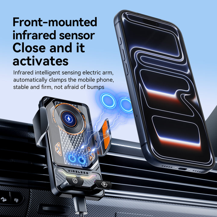 Unisex Smartphone holder with fast charging function and integrated safety device Bowlift