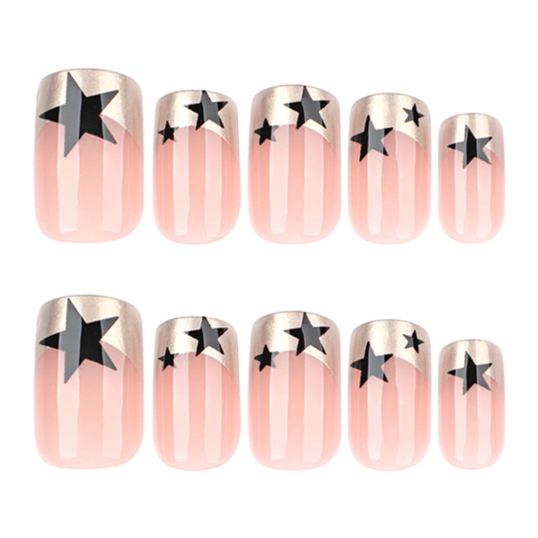 Sparkling nail art with stars and glitter accents Bowlift