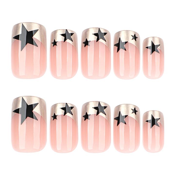 Sparkling nail art with stars and glitter accents Bowlift