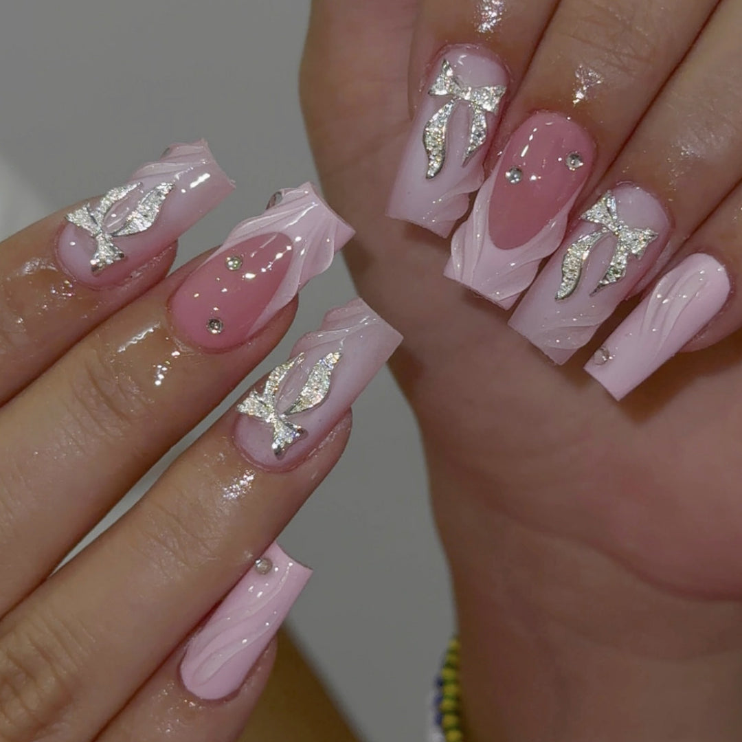 Elegant Decorative 3D Nail Art Extensions Bowlift