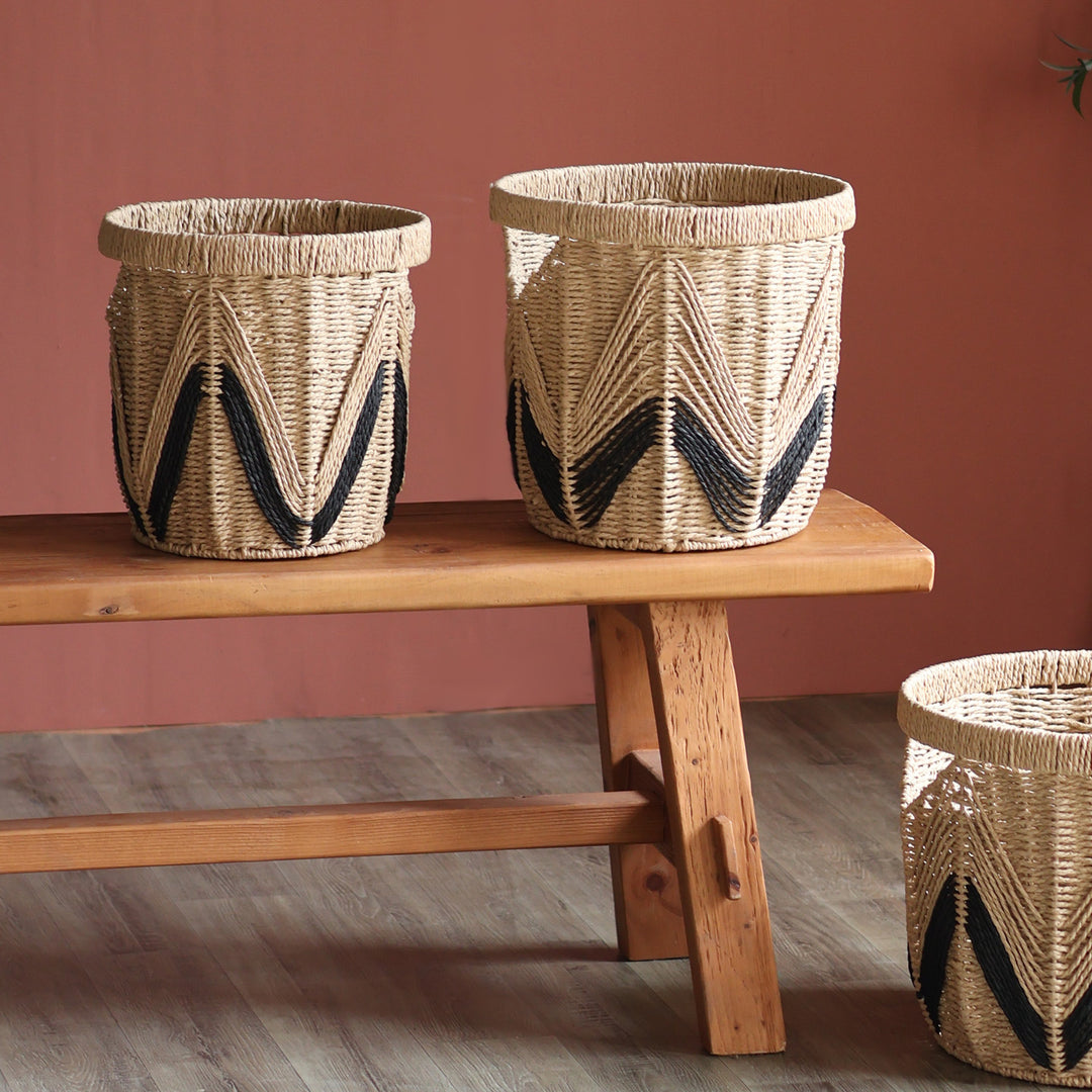 Handbag made of braided natural material Bowlift