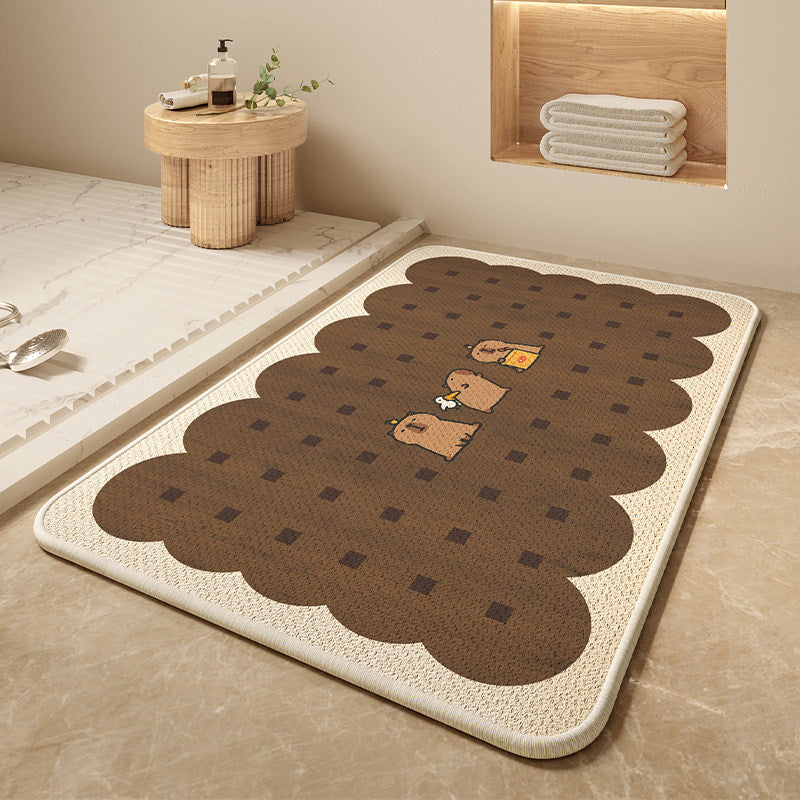 Cartoon Dog-Themed Bath Mat Bowlift