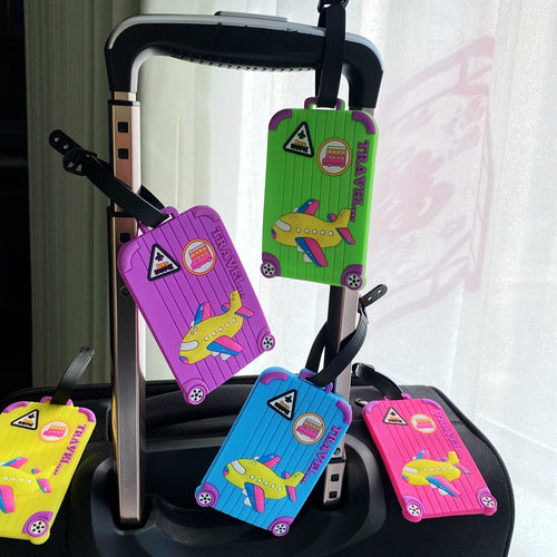 Cartoon Airplane-Themed Luggage Tag Bowlift