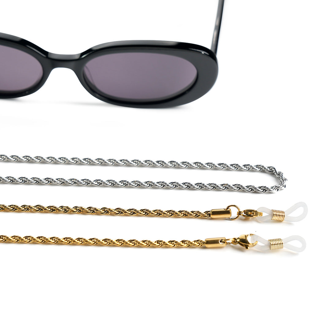 Twisted Metallic Eyewear Chain Bowlift