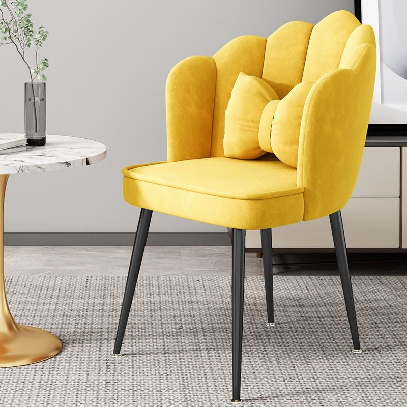 Modern Accent Chair with Gold Legs Bowlift