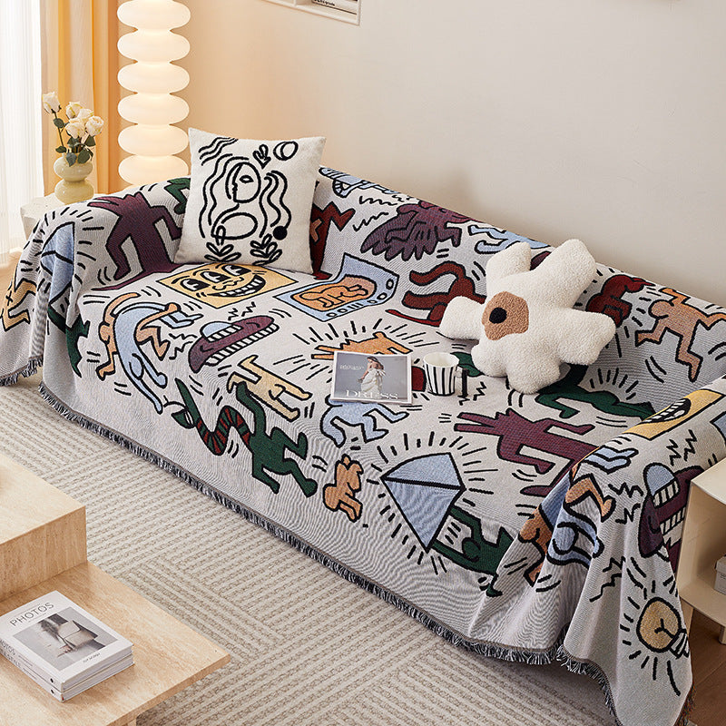 Cozy Geometric Pattern Throw Blanket
