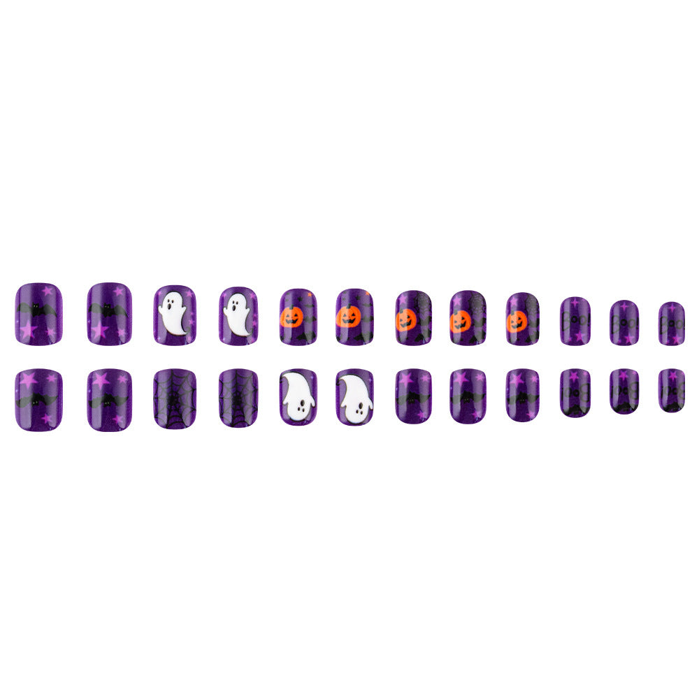 Halloween-Themed Press-On Nail Art Bowlift