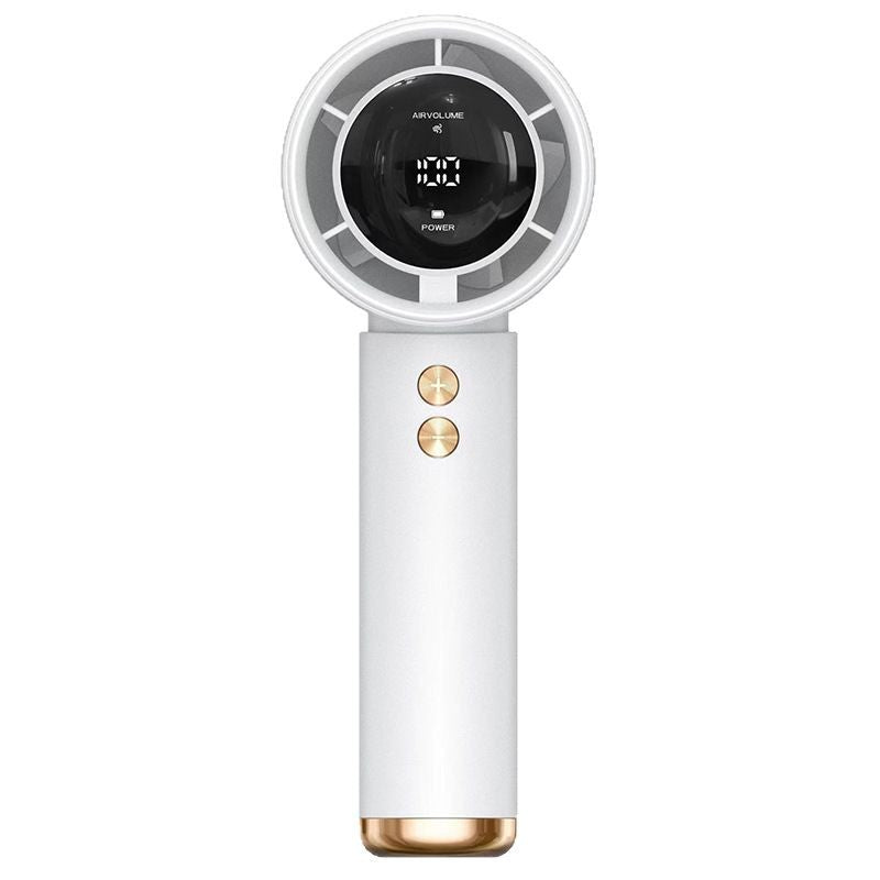 Ladies handheld fan with digital speed control and LED display Bowlift