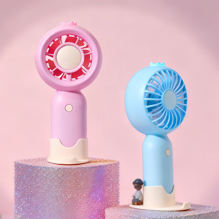 Women Portable Mini Fan with USB Charging Function and LEDs Bowlift