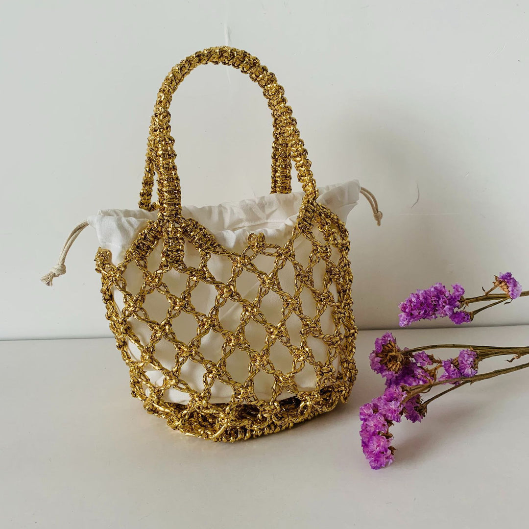 Net shopping bag with interior lining Bowlift