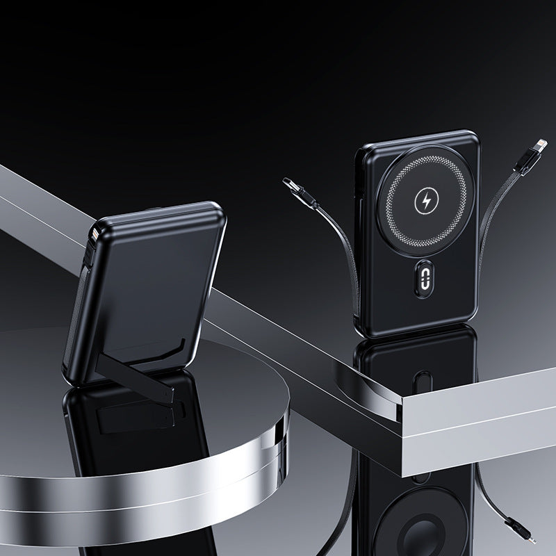 Portable power bank with integrated holder and fast charging function Bowlift