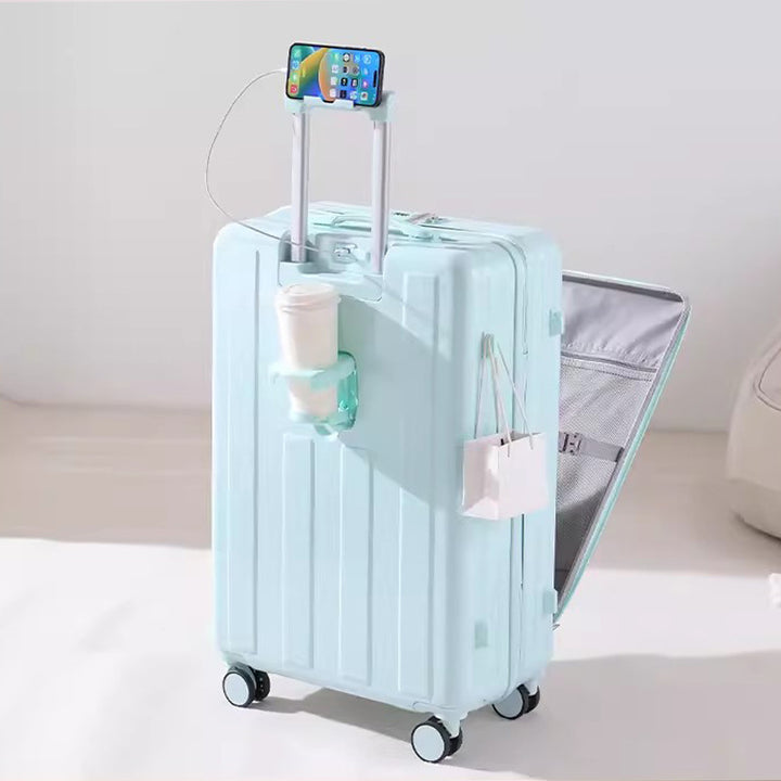 Smart Tech-Integrated Hard-Shell Luggage Bowlift