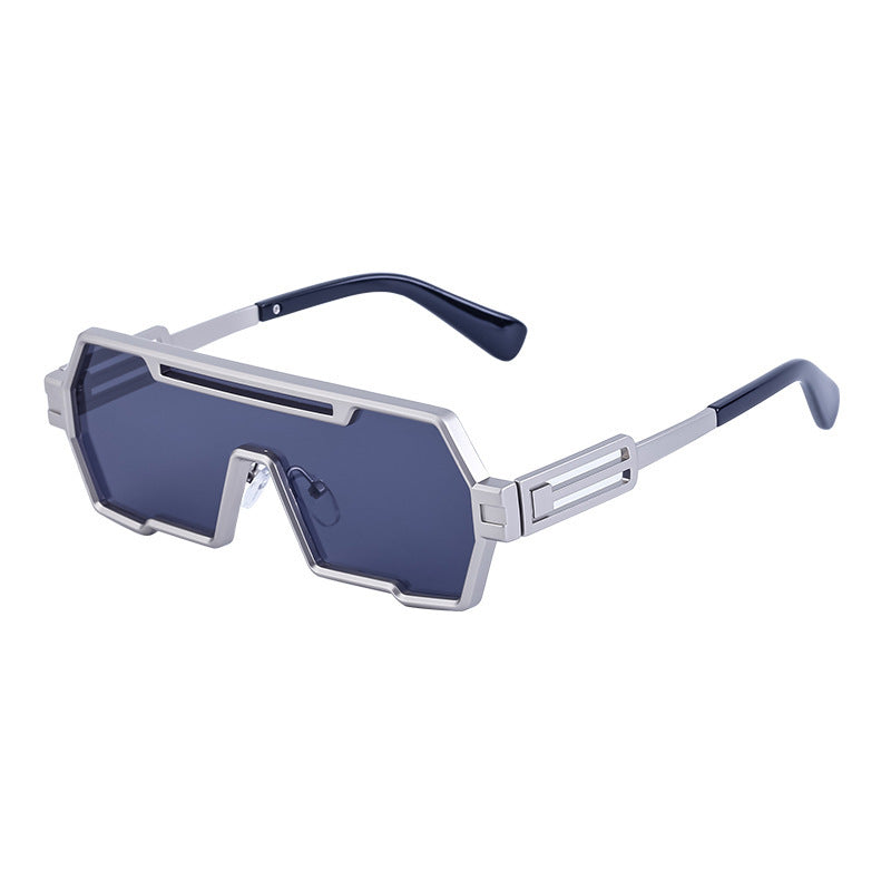 Women's fashionable sunglasses in a futuristic design with a wide frame Bowlift