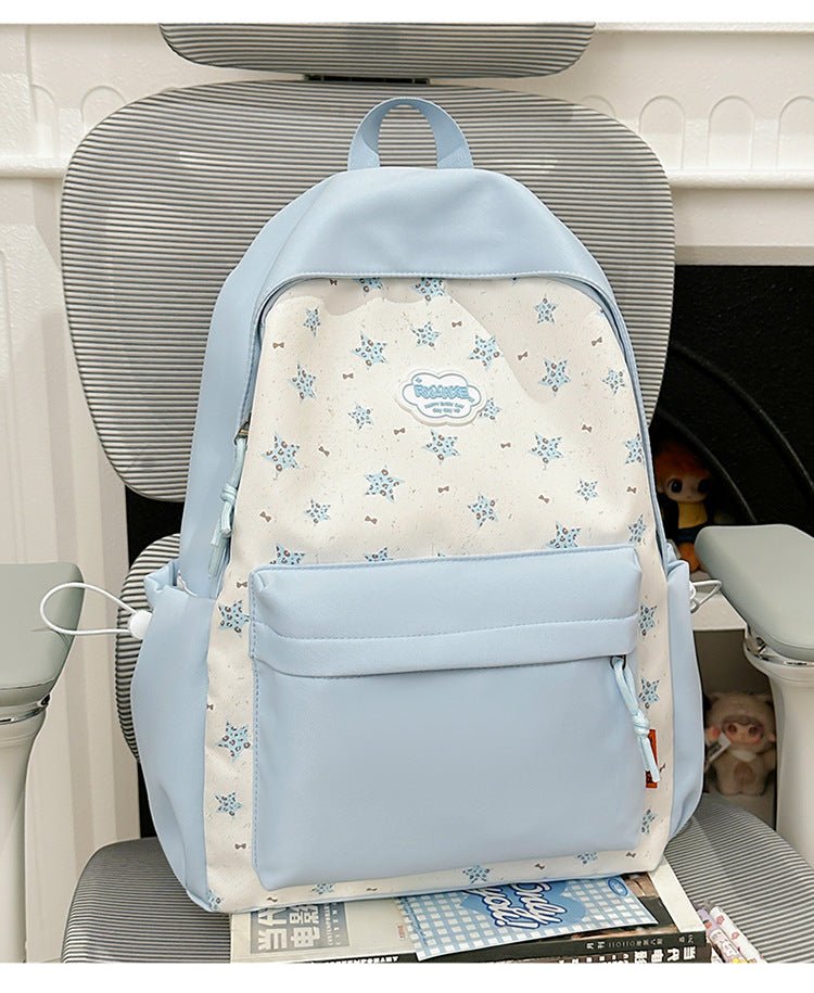 Playful Floral Print Backpack Bowlift