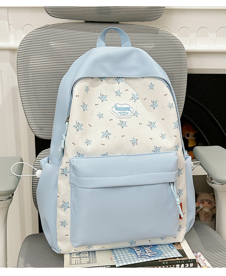 Playful Floral Print Backpack Bowlift